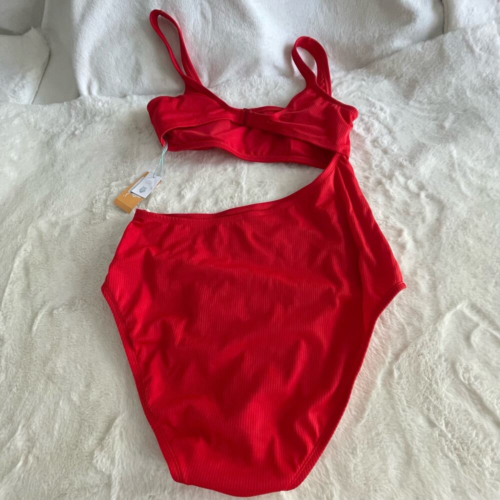 NWT new Kona Sol Cut Out One Piece bathing swim suit size Large L